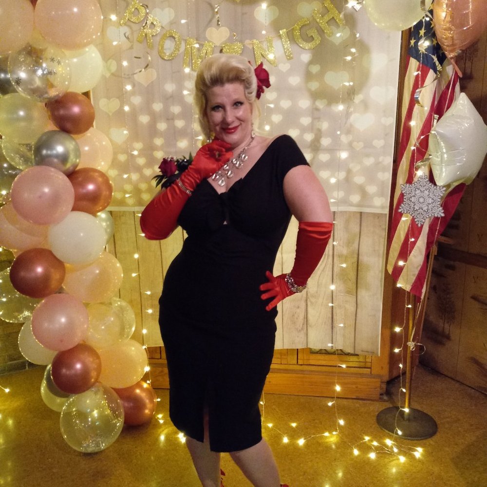 Pinup Couture Black bengaline Dixiefried Niagara Dress